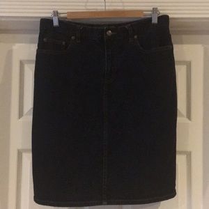 Ralph Lauren structured dark demin skirt